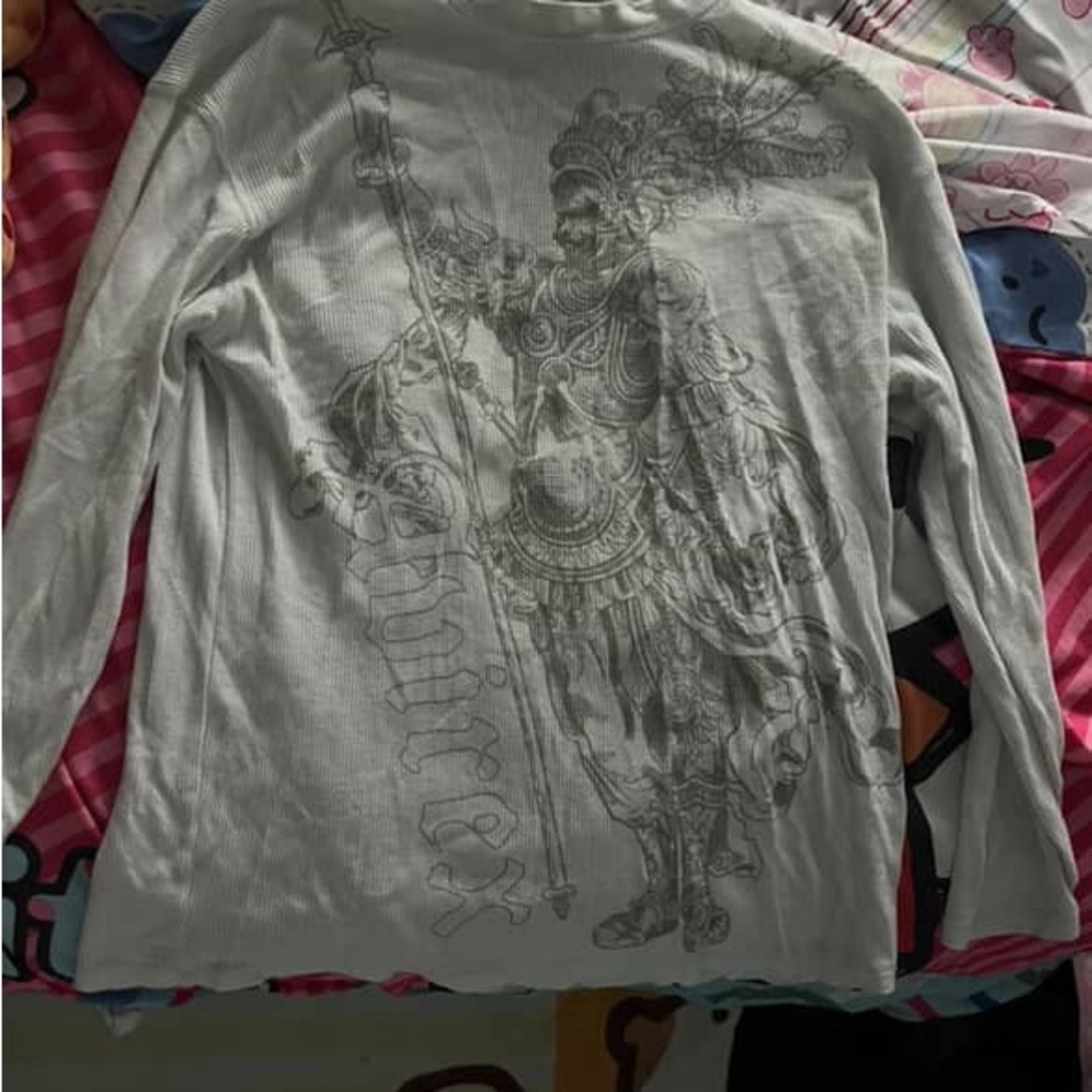 Avirex Gray Long Sleeve Tee